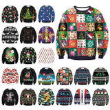 Gogoboi Unisex Men Women 2017 UGLY CHRISTMAS SWEATER Vacation Santa Elf Funny Womens Men Sweaters Tops Autumn Winter Clothing