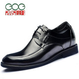 GOG men leather shoes elevator shoes 8cm genuine leather mens formal shoes mens oxfords mens classic shoes oxford men
