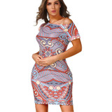 Goddess Summer Fashion Women Clohing Sexy Pencil Dress Print Short Sleeve O-Neck Sheath Dress bodycon Club Mini Casual Dress Goddess Summer Fashion Women Clohing Sexy Pencil Dress Print Short Sleeve O-Neck Sheath Dress bodycon Club Mini Casual Dress