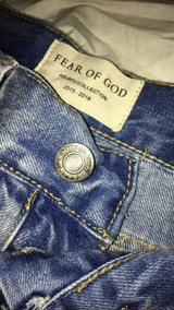 God of Fear Justin Bieber Fear of God Best Version FOG Men Selvedge Zipper Destroyed Tour Pants Skinny Jeans Blue Jeans Slim Fit