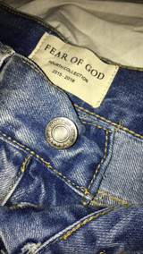 God of Fear Justin Bieber Fear of God Best Version FOG Men Selvedge Zipper Destroyed Tour Pants Skinny Jeans Blue Jeans Slim Fit