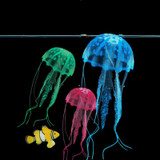 Glowing Effect Artificial Jellyfish Fish Tank Aquarium Decoration Mini Submarine Ornament Beautiful
