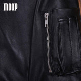 Glossy black genuine leather jackets and coats men heavyweight lambskin hooded motorcycle biker jacket veste cuir homm LT821