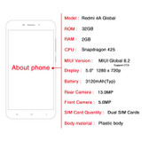 Global Version Xiaomi Redmi 4A 4 A 2GB RAM 32GB ROM Cellphone 5.0" Snapdragon 425 Quad Core Mobile Phone 3120mAh 13.0 MP Camera