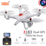 Global Drone X183 RC Quadcopter Drone GPS Follow M Professional FPV Remote Control Dron GPS Drone With Camera HD VS X8PRO X8