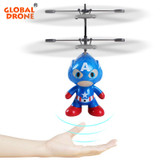 Global Drone RC Helicopter Drone 2 Channel Remote Control Spaceman Helicopter Induction Aircraft Toy Indoor Children Gift Toys
