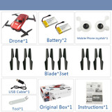 Global Drone GW186 Mini Selfie Drone Voice Phone Control Foldable Quadcopter Micro RC Toy with HD Camera VS JY018