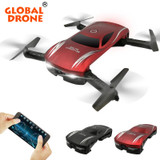 Global Drone GW186 Mini Selfie Drone Voice Phone Control Foldable Quadcopter Micro RC Toy with HD Camera VS JY018