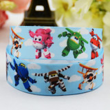 7/8'' (22mm) Superwings Cartoon Character printed Grosgrain Ribbon party decoration satin ribbons OEM 10 Yards