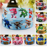7/8'' (22mm) Superwings Cartoon Character printed Grosgrain Ribbon party decoration satin ribbons OEM 10 Yards