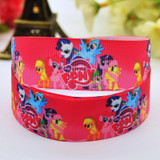 7/8'' (22mm) Ruban Cartoon Character printed Grosgrain Ribbon party decoration satin ribbons OEM 10 Yards