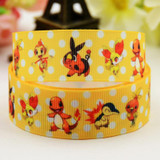 7/8'' (22mm) Pokemon Cartoon Character printed Grosgrain Ribbon party decoration satin ribbons OEM 10 Yards