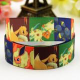 7/8'' (22mm) Pokemon Cartoon Character printed Grosgrain Ribbon party decoration satin ribbons OEM 10 Yards