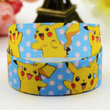 7/8'' (22mm) Pokemon Cartoon Character printed Grosgrain Ribbon party decoration satin ribbons OEM 10 Yards