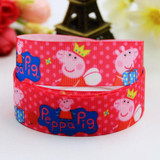7/8'' (22mm) Pigs Cartoon Character printed Grosgrain Ribbon party decoration satin ribbons OEM 10 Yards