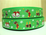 7/8"(22mm) Chrismas high quality printed polyester ribbon 5 yards,DIY handmade materials,wedding gift wrap,5Yc1078