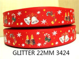 7/8"(22mm) Chrismas high quality printed polyester ribbon 5 yards,DIY handmade materials,wedding gift wrap,5Yc1078