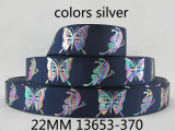 7/8"(22mm) Cartoon owl butterfly high quality printed polyester ribbon 5 yards,DIY handmade materials,wedding gift wrap,5Yc1648