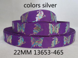 7/8"(22mm) Cartoon owl butterfly high quality printed polyester ribbon 5 yards,DIY handmade materials,wedding gift wrap,5Yc1648