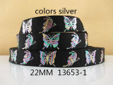 7/8"(22mm) Cartoon owl butterfly high quality printed polyester ribbon 5 yards,DIY handmade materials,wedding gift wrap,5Yc1648