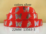 7/8"(22mm) Cartoon owl butterfly high quality printed polyester ribbon 5 yards,DIY handmade materials,wedding gift wrap,5Yc1648