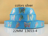 7/8"(22mm) Cartoon owl butterfly high quality printed polyester ribbon 5 yards,DIY handmade materials,wedding gift wrap,5Yc1648