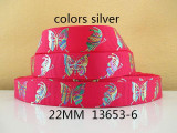 7/8"(22mm) Cartoon owl butterfly high quality printed polyester ribbon 5 yards,DIY handmade materials,wedding gift wrap,5Yc1648