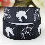 7/8" Kawaii unicorn Ribbon For Diy Hairbow headwear printed grosgrain ribbon gift decoration ribbons
