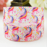 7/8" Kawaii unicorn Ribbon For Diy Hairbow headwear printed grosgrain ribbon gift decoration ribbons