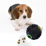 7.5cm Funny Pet Food Dispenser Toy Ball Dog Cat Play Squeaky Squeaker Quack Sound Training Toy Chew Ball