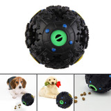 7.5cm Funny Pet Food Dispenser Toy Ball Dog Cat Play Squeaky Squeaker Quack Sound Training Toy Chew Ball