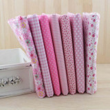 7 pcs/lot 50cmx50cm Pink 100% Cotton Fabric fat quarters for Sewing Tilda Doll Cloth DIY Quilting Patchwork Tissue Textile
