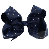 7'' Large Candy Color Hair Clip With Chic Rhinestone Hair Bow For Popular Girl Dance Party Hair Accessories