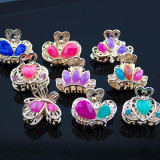 7 pieces 2017 New Hair Ornaments Rhinestone Claw Clip Headwear Accessories Crystal Metal Hair Claw Clip for women Jewelry Crab