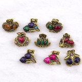 7 pieces 2017 New Hair Ornaments Rhinestone Claw Clip Headwear Accessories Crystal Metal Hair Claw Clip for women Jewelry Crab