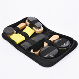 7 Pcs / Set Shoe Brush Professional Shoe Care Tool Kit High Grade Neutral Shoes Shine Polish Cleaning Smooth Wooden Brushes Set