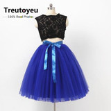 7 Layers Midi Tulle Skirts Womens Fashion TUTU Skirt Elegant Wedding Bridal Bridesmaid Skirt Lolita Petticoat faldas Saias Jupe