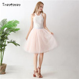 7 Layers 60cm Long Women Skirt Princess Tutu Tulle Skirts Fashion Ball Gown Lolita Skirt Summer Saias Femininas faldas Jupe