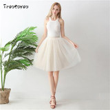 7 Layers 60cm Long Women Skirt Princess Tutu Tulle Skirts Fashion Ball Gown Lolita Skirt Summer Saias Femininas faldas Jupe