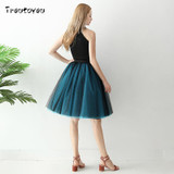 7 Layers 60cm Long Women Skirt Princess Tutu Tulle Skirts Fashion Ball Gown Lolita Skirt Summer Saias Femininas faldas Jupe