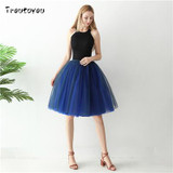 7 Layers 60cm Long Women Skirt Princess Tutu Tulle Skirts Fashion Ball Gown Lolita Skirt Summer Saias Femininas faldas Jupe