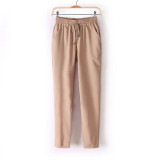 7 colors Women's Elastic Waist Chiffon Harem Long Pants Drawstring Trousers