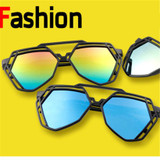 7 Colors Women  Fashion Polygonal Hollow Sunglasses Brand Designer Luxury Sun Glasses For Men Women