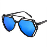7 Colors Women  Fashion Polygonal Hollow Sunglasses Brand Designer Luxury Sun Glasses For Men Women