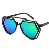 7 Colors Women  Fashion Polygonal Hollow Sunglasses Brand Designer Luxury Sun Glasses For Men Women