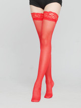 7 colors Thigh High Sexy Stockings Lace Silicone Stay Up Transparent Pantyhose For Women Medias Over The Knee Socks ZB-H005