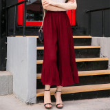 7 Colors Plus Size Casual Chiffon Wide Leg Pants 2016 Spring Summer High Waist Thin Pantalones Mujer Pants Women Trousers New