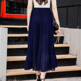 7 Colors Plus Size Casual Chiffon Wide Leg Pants 2016 Spring Summer High Waist Thin Pantalones Mujer Pants Women Trousers New