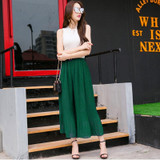 7 Colors Plus Size Casual Chiffon Wide Leg Pants 2016 Spring Summer High Waist Thin Pantalones Mujer Pants Women Trousers New