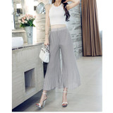 7 Colors Plus Size Casual Chiffon Wide Leg Pants 2016 Spring Summer High Waist Thin Pantalones Mujer Pants Women Trousers New